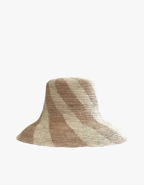 Amira Bucket Hat - Sand & Natural Spiral