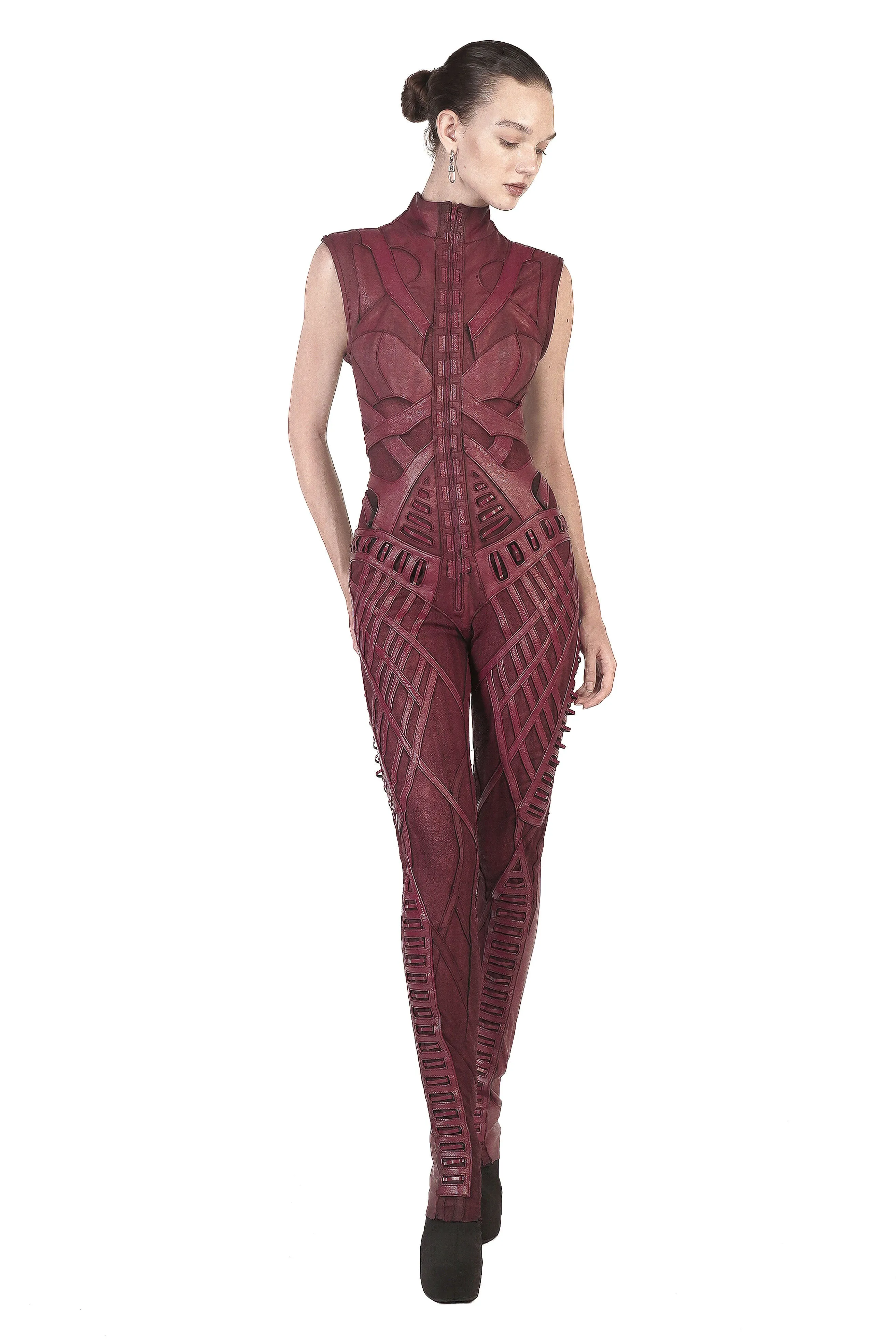 ARCATAN WOMEN BODYSUIT RED WAXED