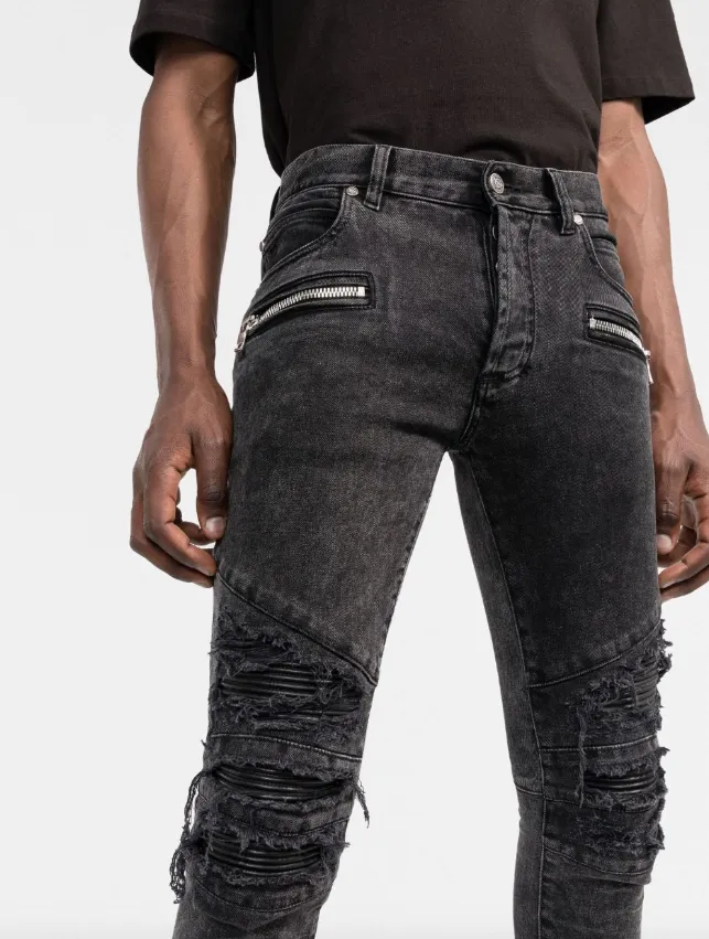 Balmain raw-cut skinny jeans