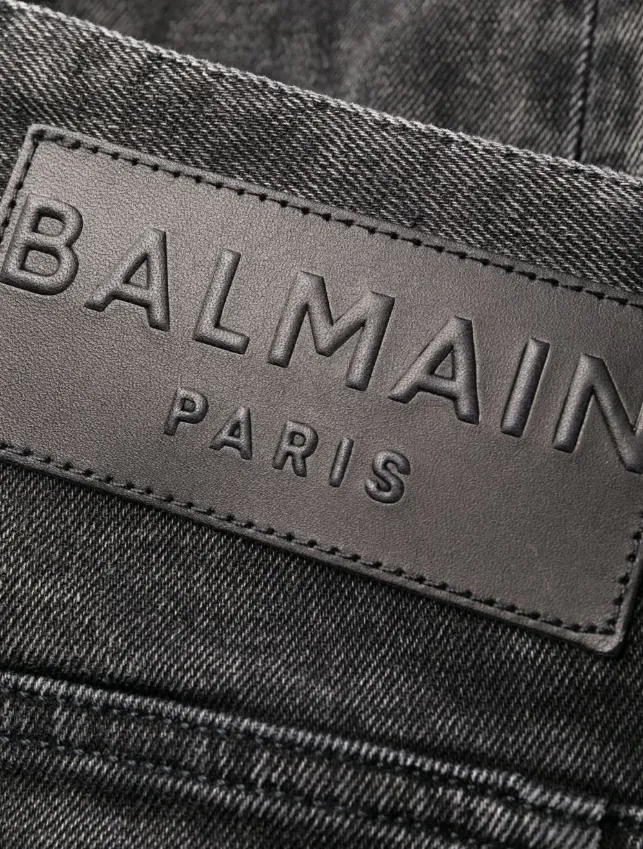 Balmain raw-cut skinny jeans