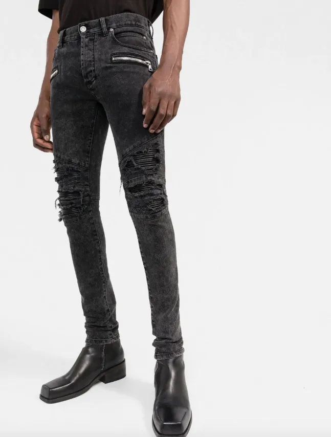 Balmain raw-cut skinny jeans