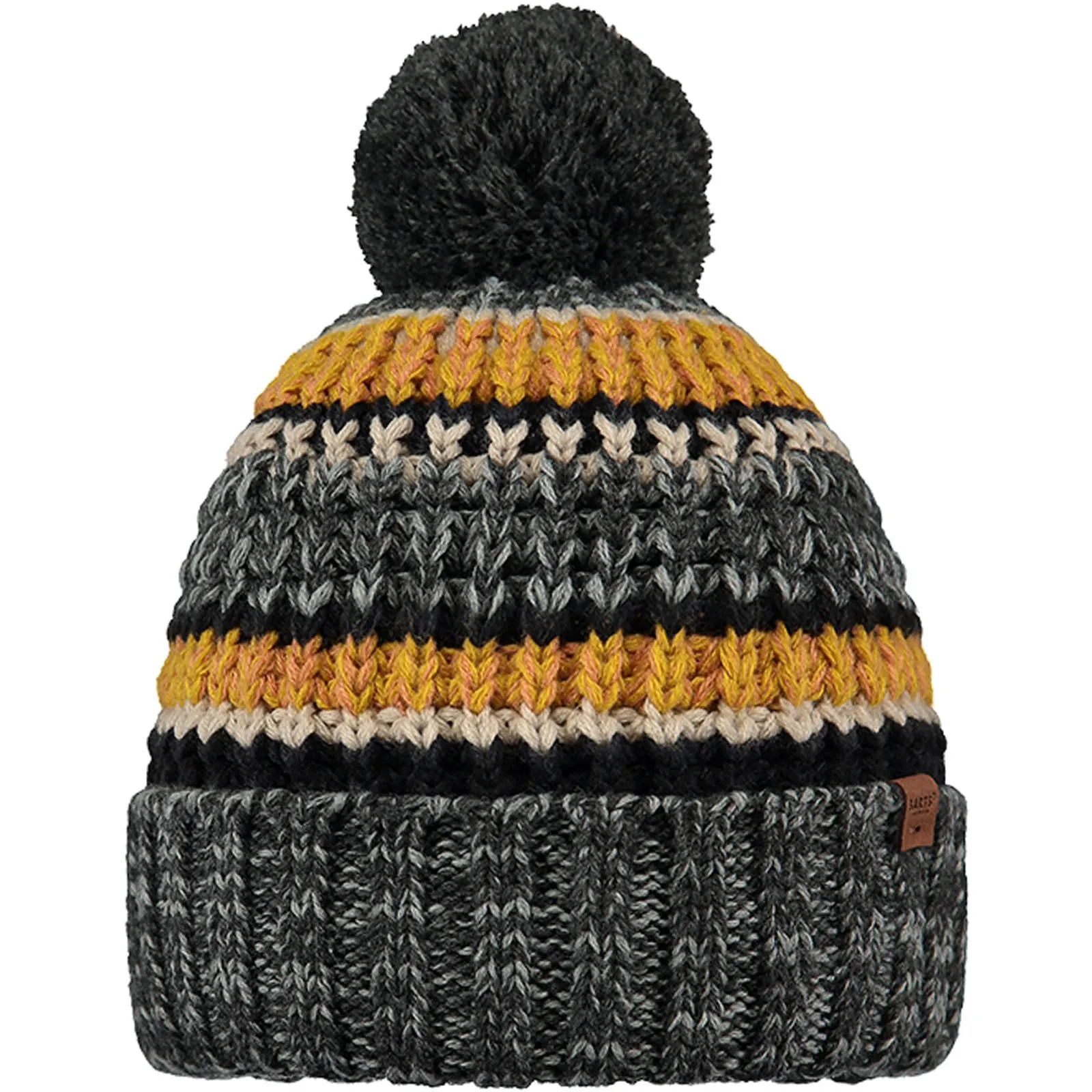 Barts Mens Goser Pom Pom Mixed Knit Bobble Hat