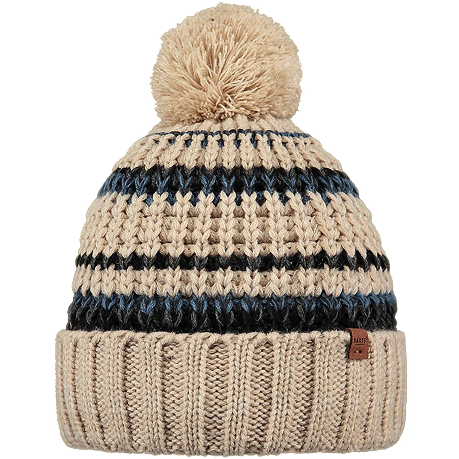 Barts Mens Goser Pom Pom Mixed Knit Bobble Hat