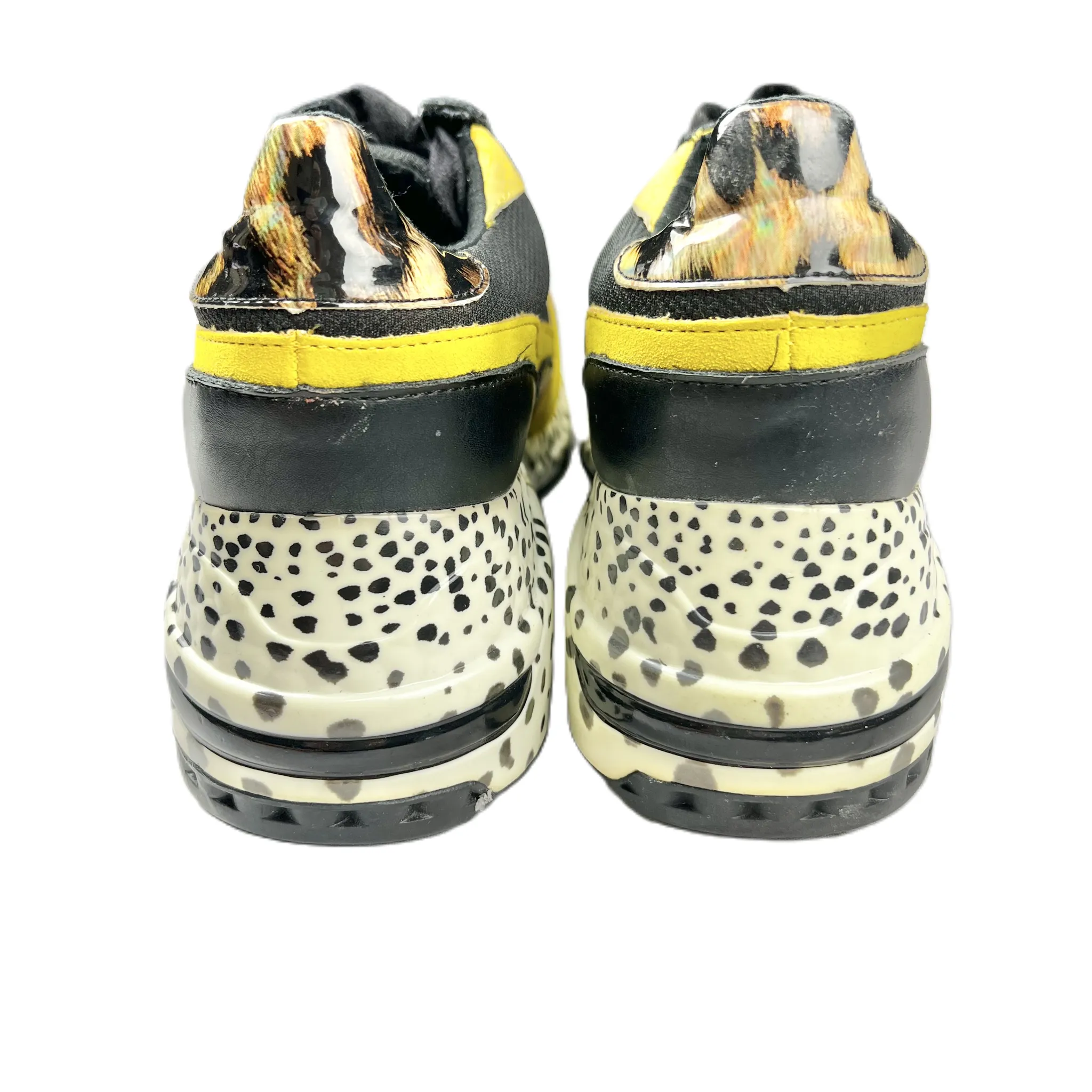 Black & Yellow Shoes Sneakers By Steve Madden, Size: 7.5