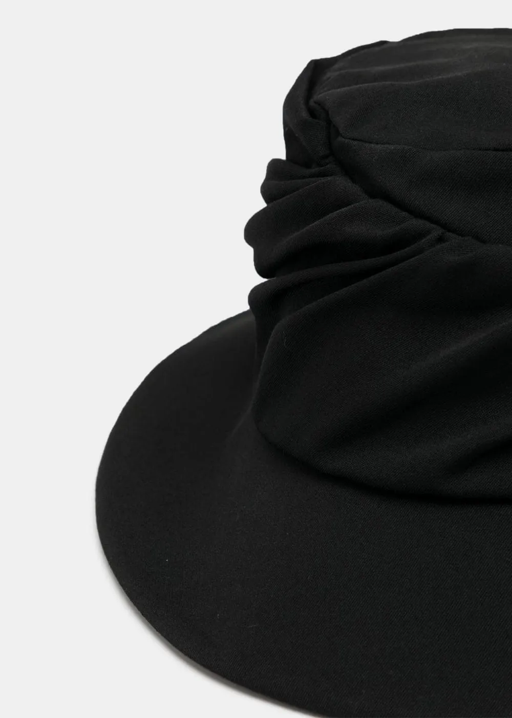 Black Draped Bucket Hat