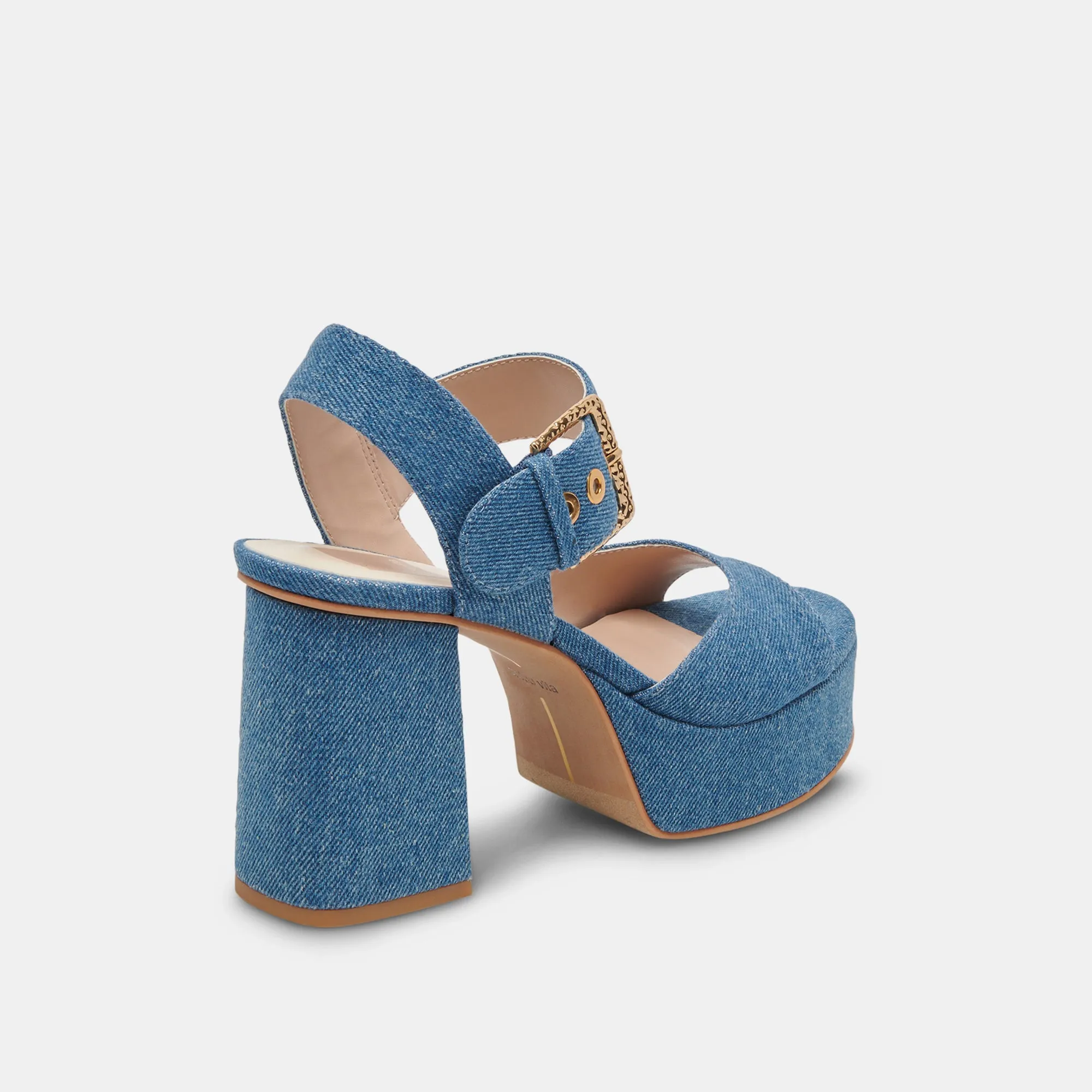 BOBBY HEELS BLUE DENIM