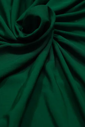 Bottle Green Dyed Crepe Fabric