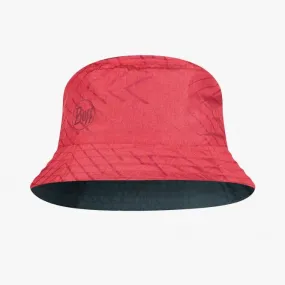 Buff Travel Bucket Hat - RED/BLACK- GREY