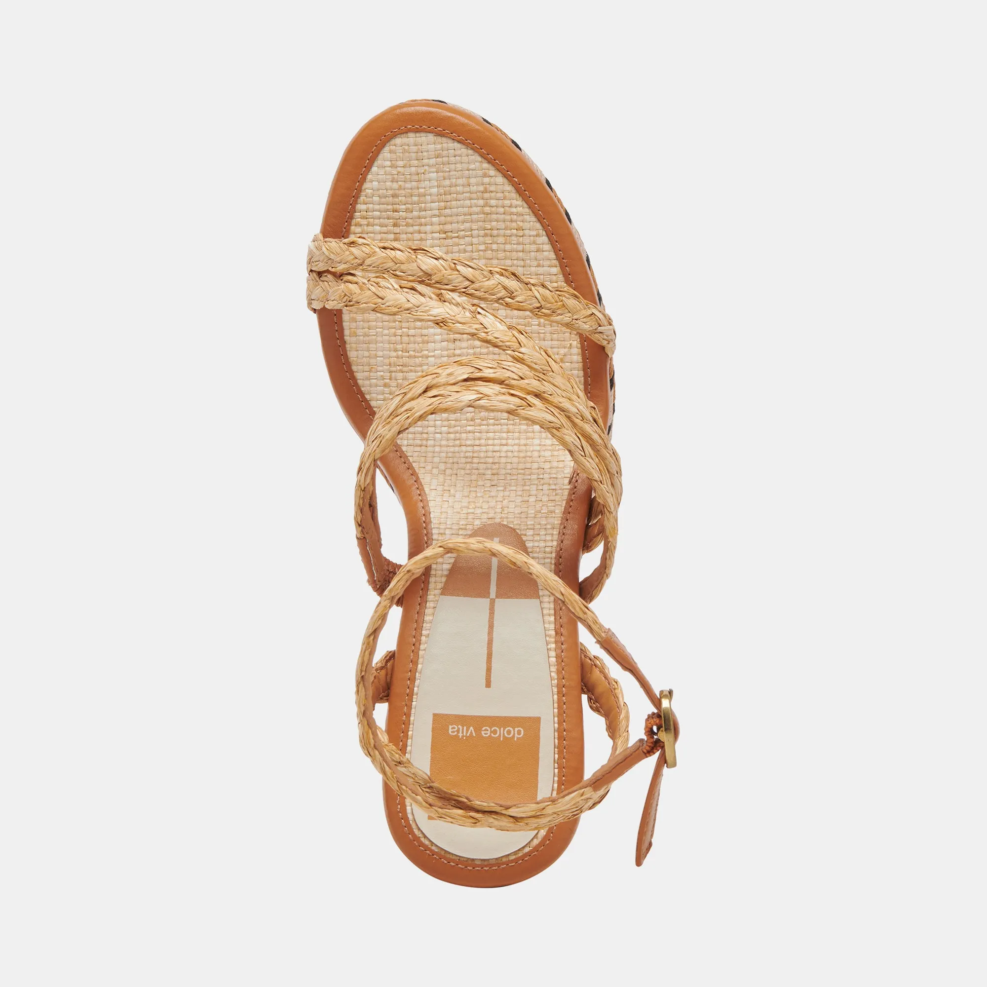 CATINA HEELS TAN RAFFIA