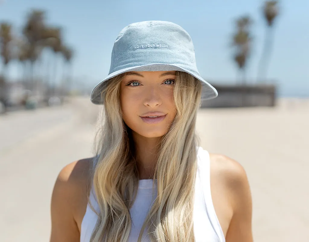 Chambray Linen Bucket Hat