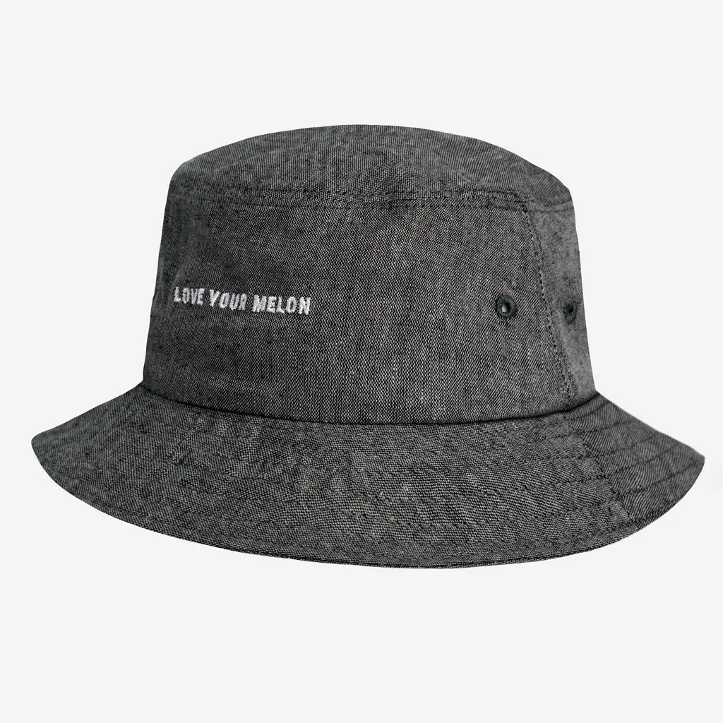 Charcoal Linen Bucket Hat