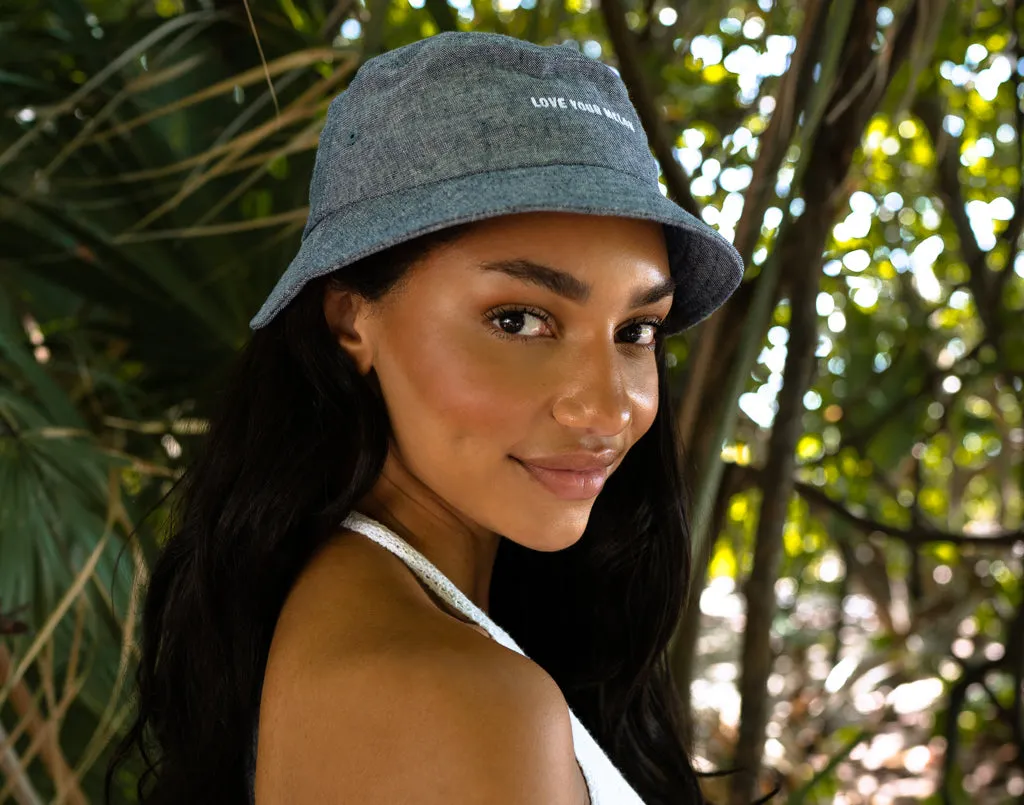 Charcoal Linen Bucket Hat