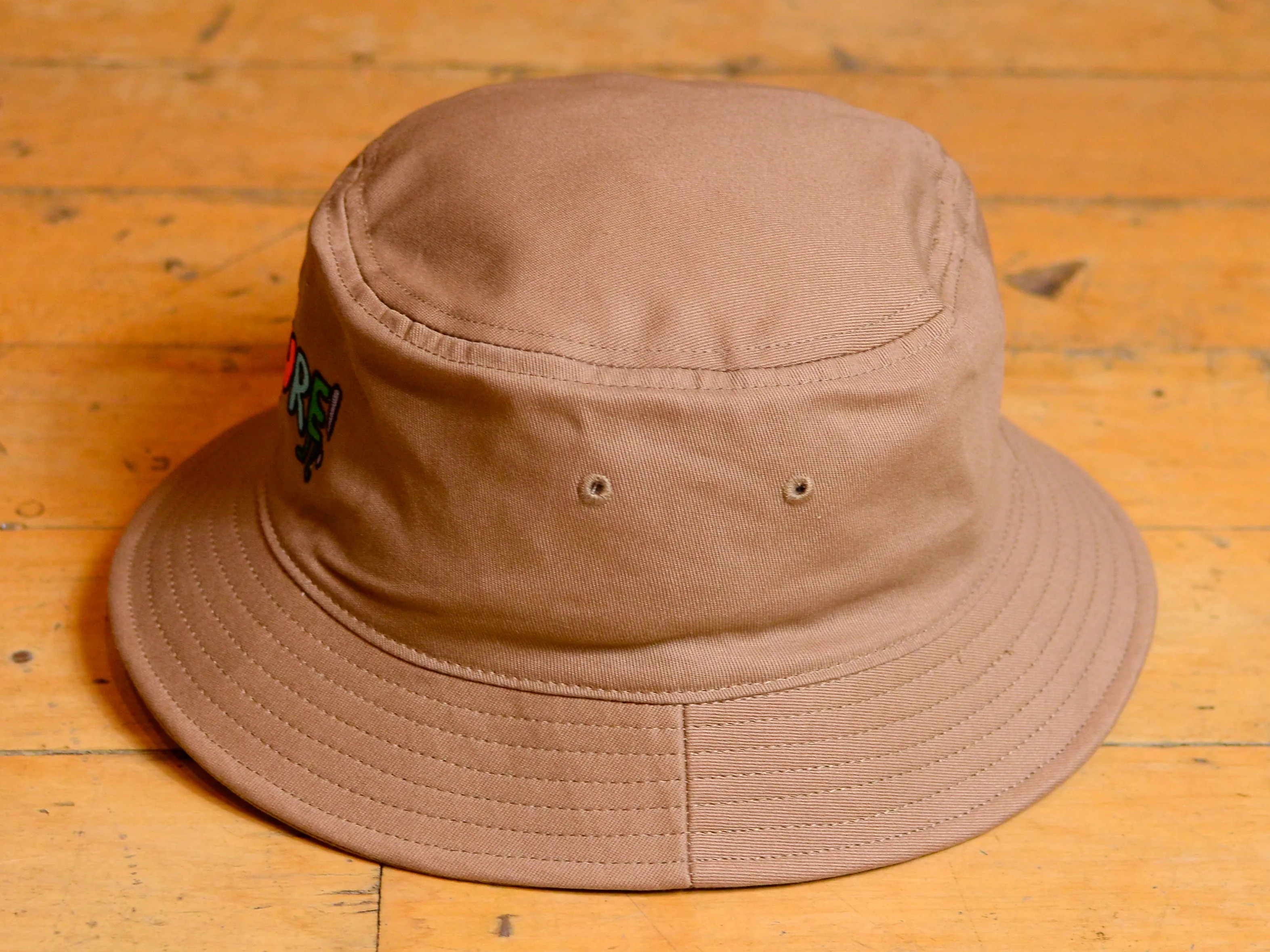 Daria Embroidered Bucket Hat - Coffee