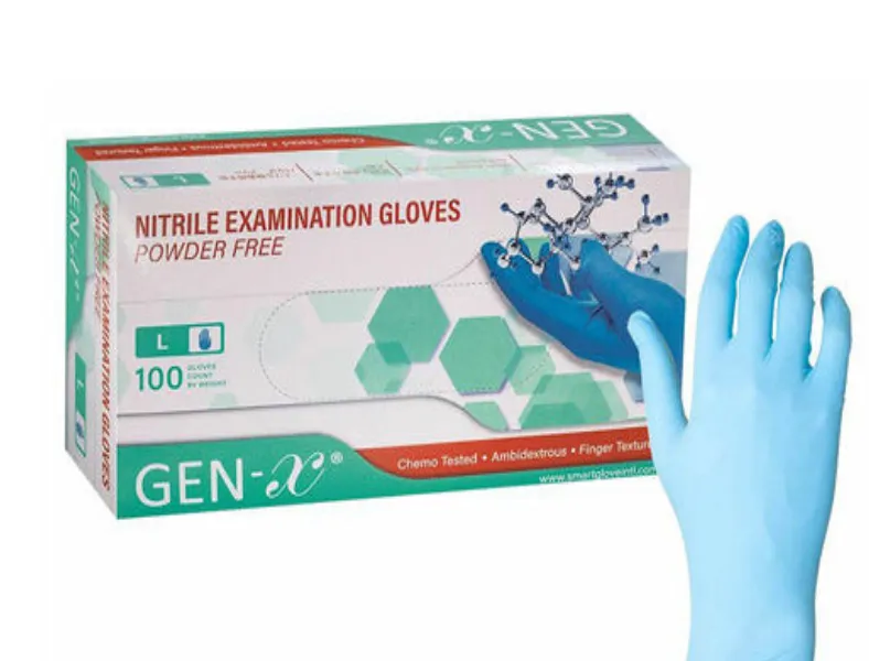 Disposable Blue Nitrile Gloves - Powder Free