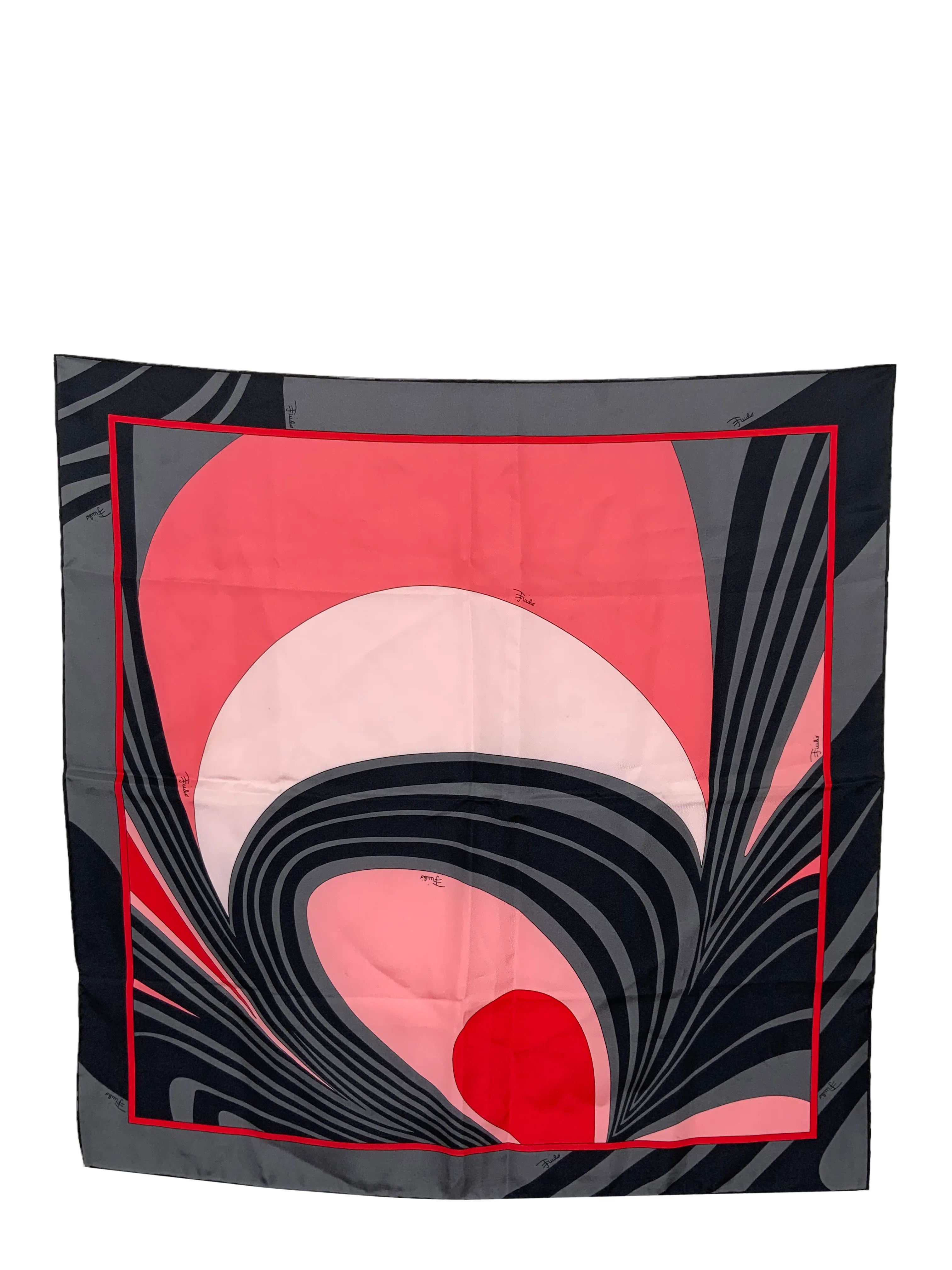 Emilio Pucci Abstract Print Silk Small Scarf