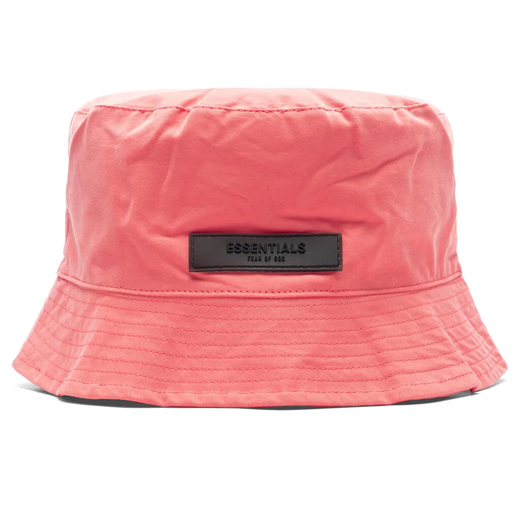 Essentials Bucket Hat - Coral