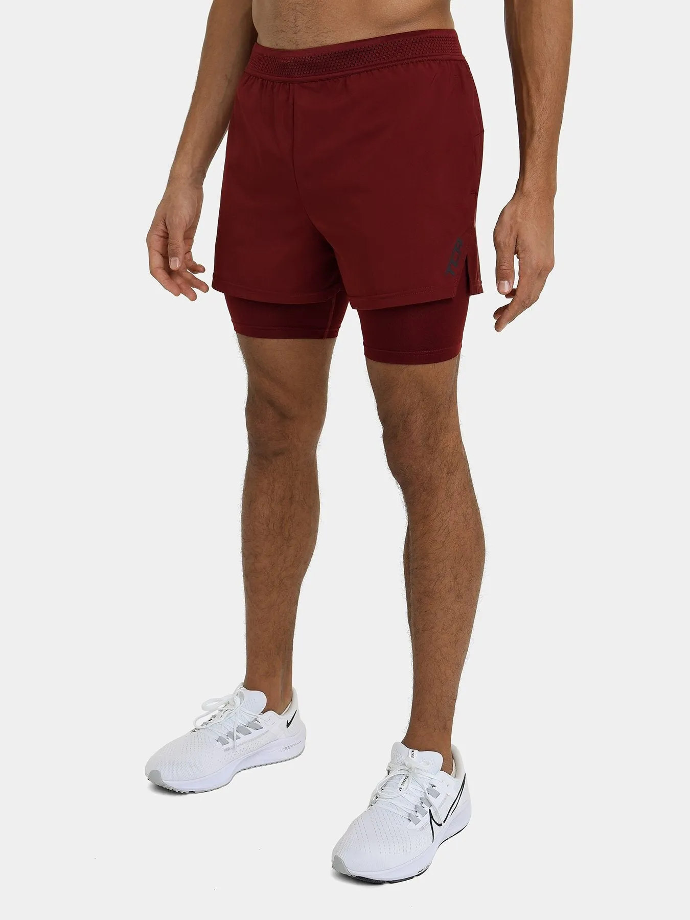 Flyweight 2-in-1 Running Short For Men With Side & Back Zip Pockets & Internal Compression Lining With Pocket