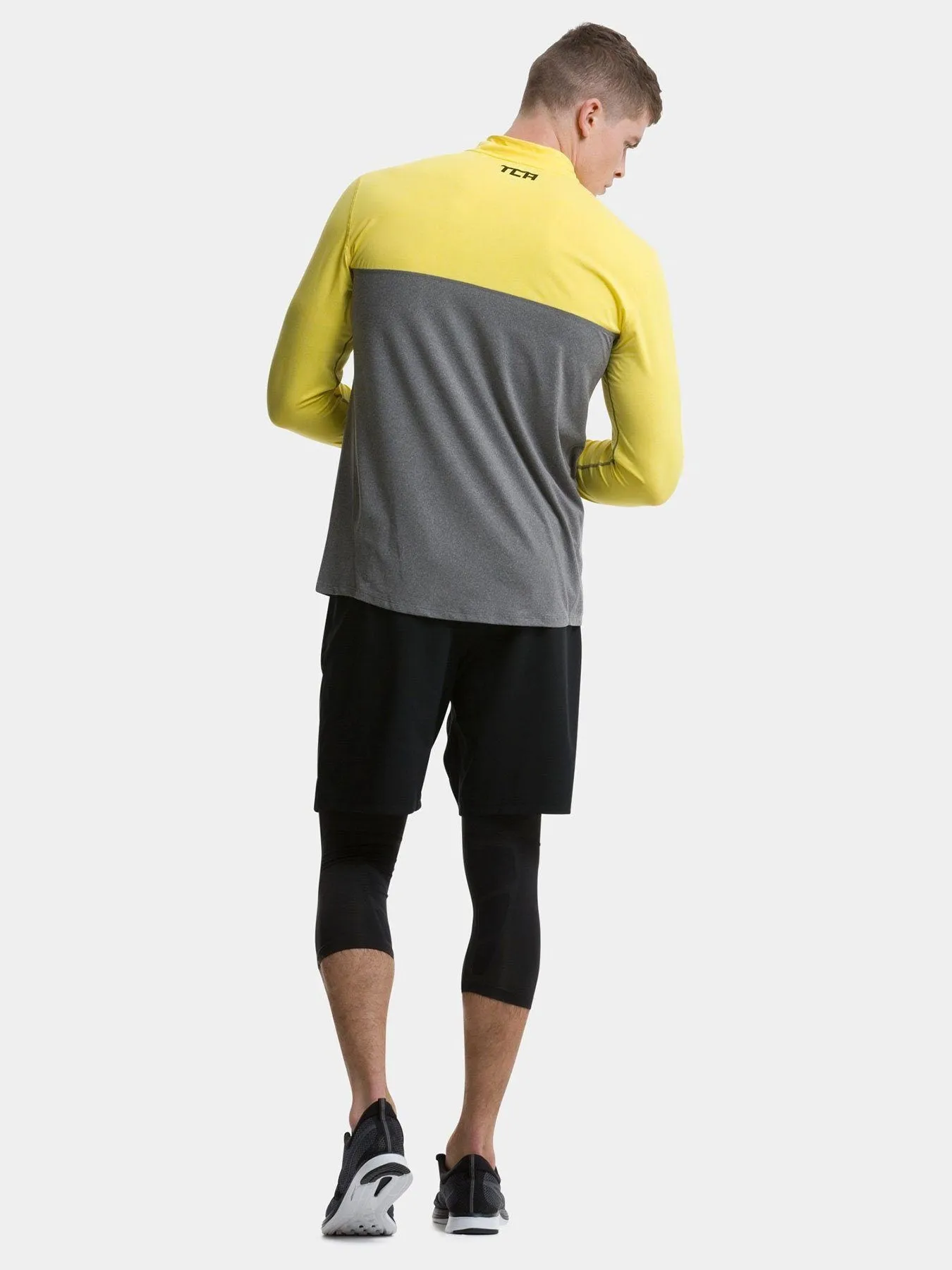 Fusion Half Zip Running Top For Men With Thumbholes & Chest Zip Pocket