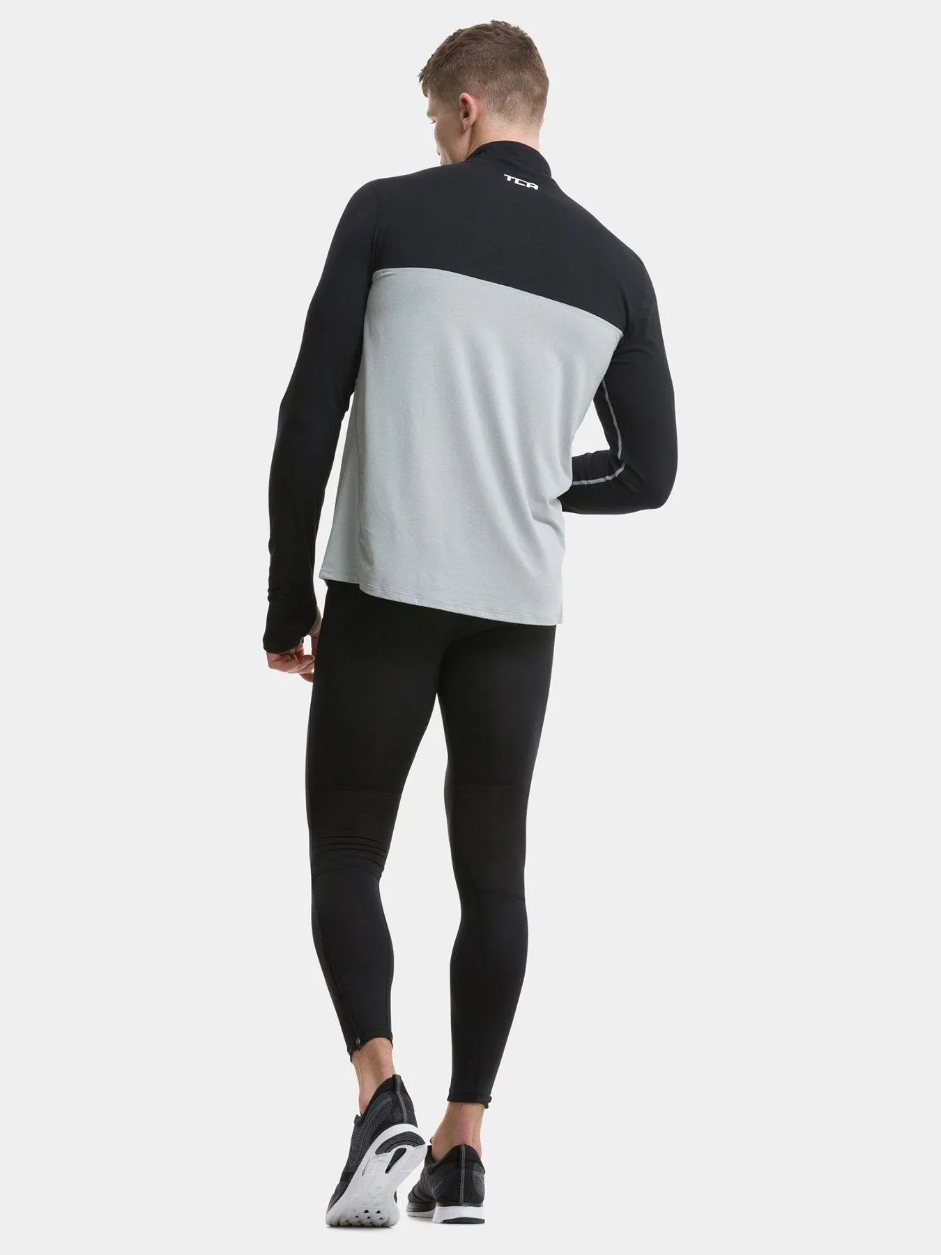 Fusion Half Zip Running Top For Men With Thumbholes & Chest Zip Pocket