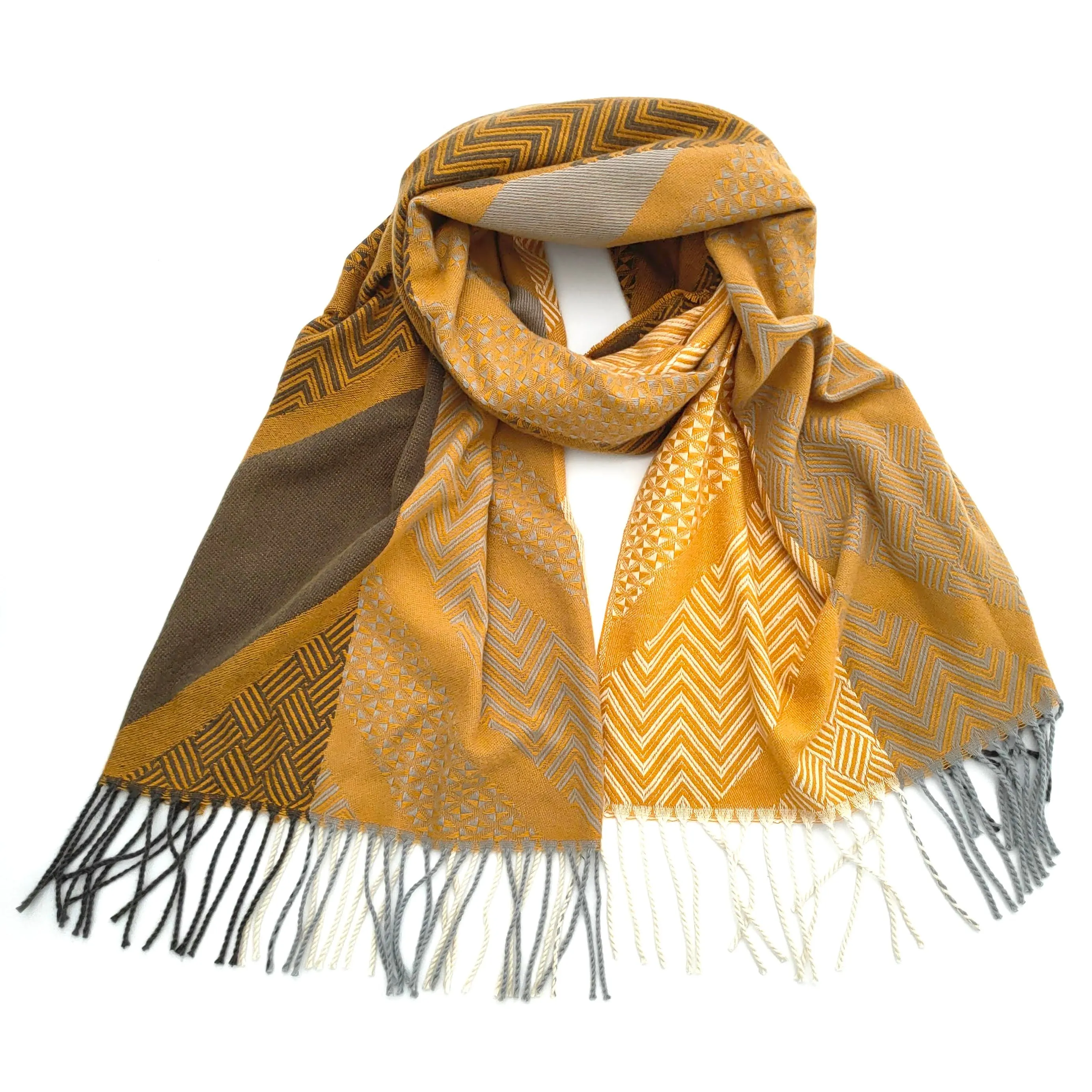 Geometric Pashmina Style Ladies Scarf