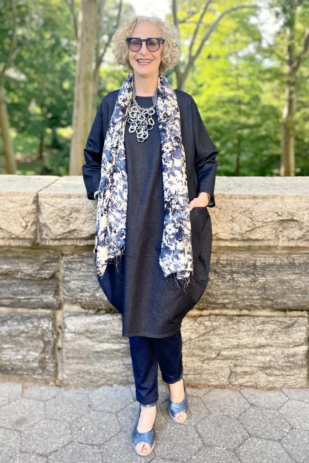 Indigo Mulberry Silk Scarf