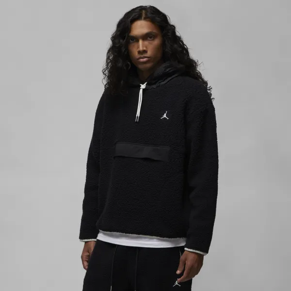 Jordan - Men - Essentials Fleece Winter Pullover - Black/Sail