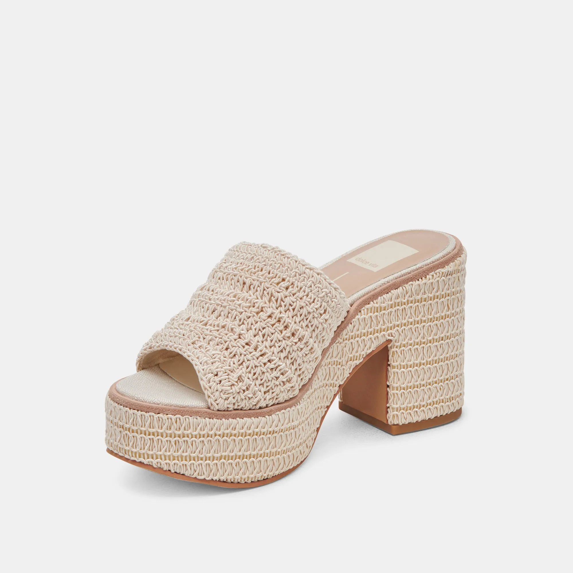 LADIN HEELS IVORY WOVEN