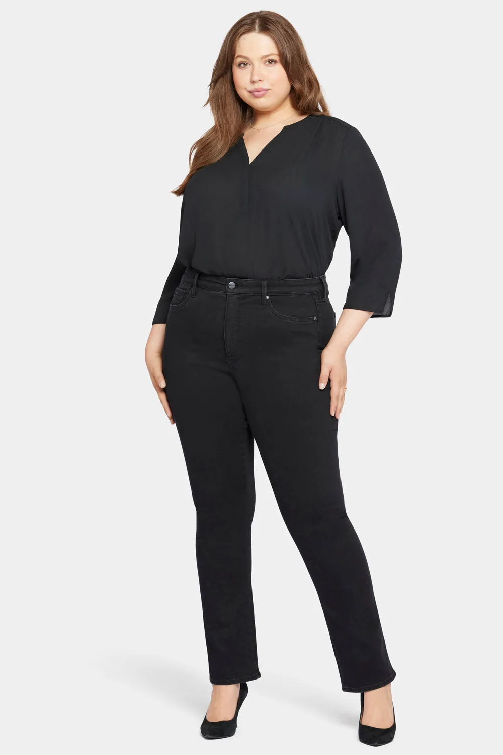 Le Silhouette Slim Bootcut Jeans In Plus Size - Stellar