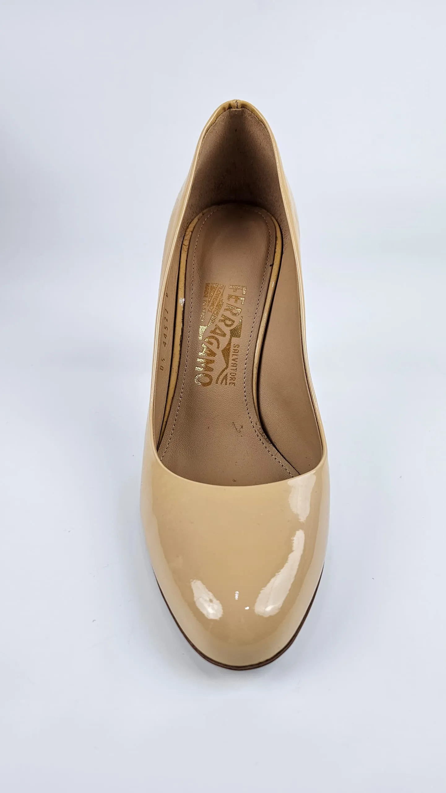 Leo 100 Beige Patent Heels