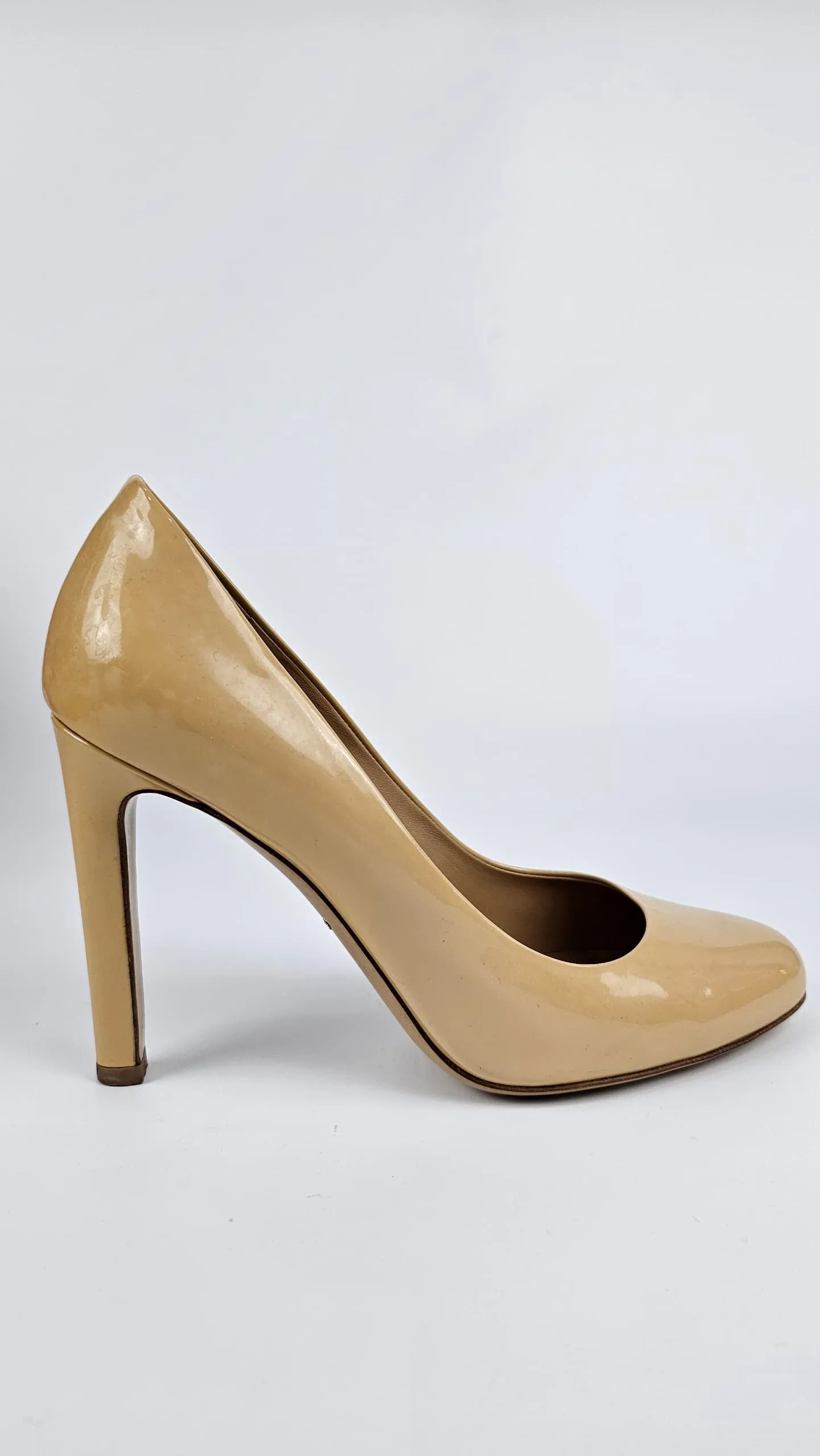 Leo 100 Beige Patent Heels