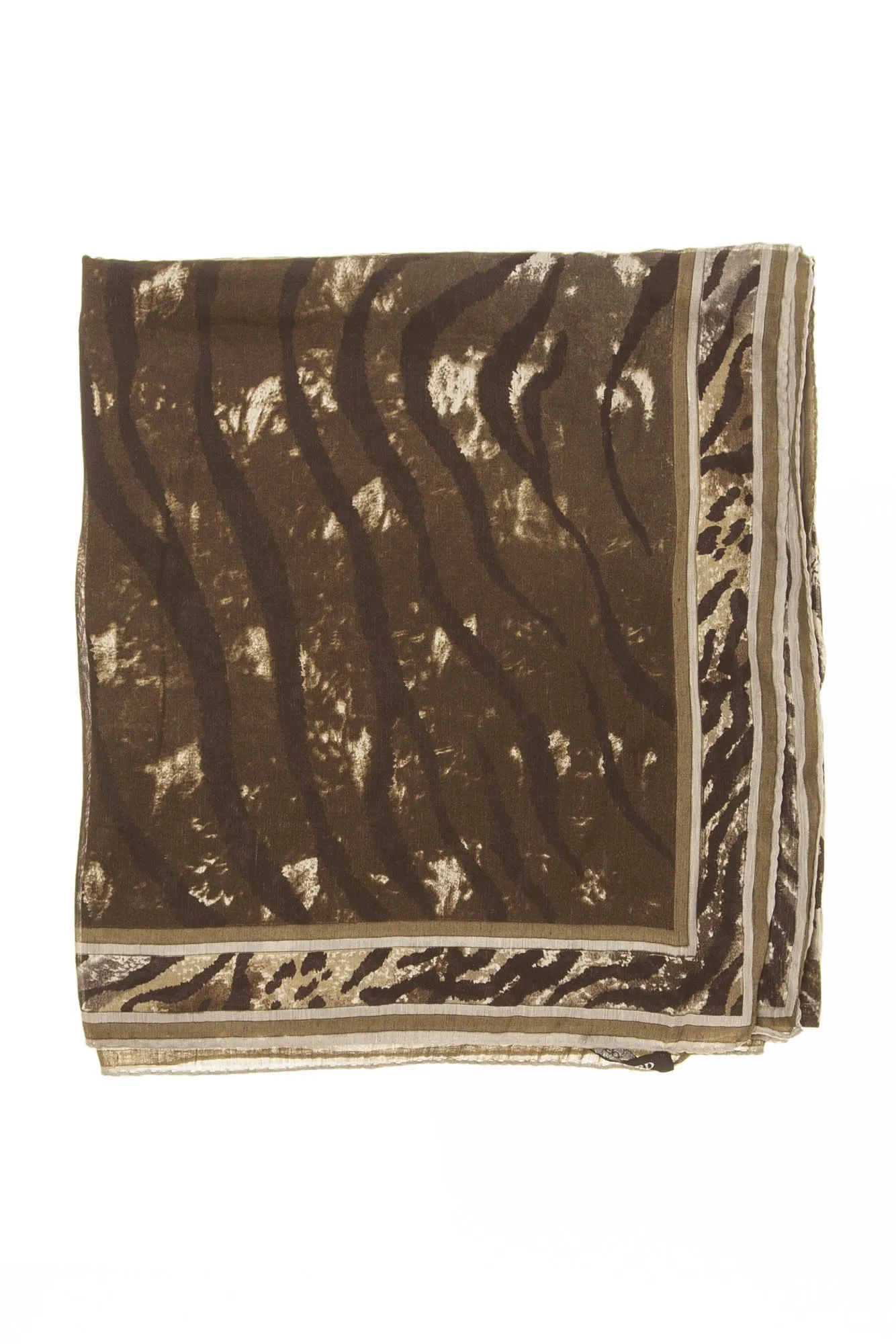 Leonard - Brown Zebra Scarf - One Size