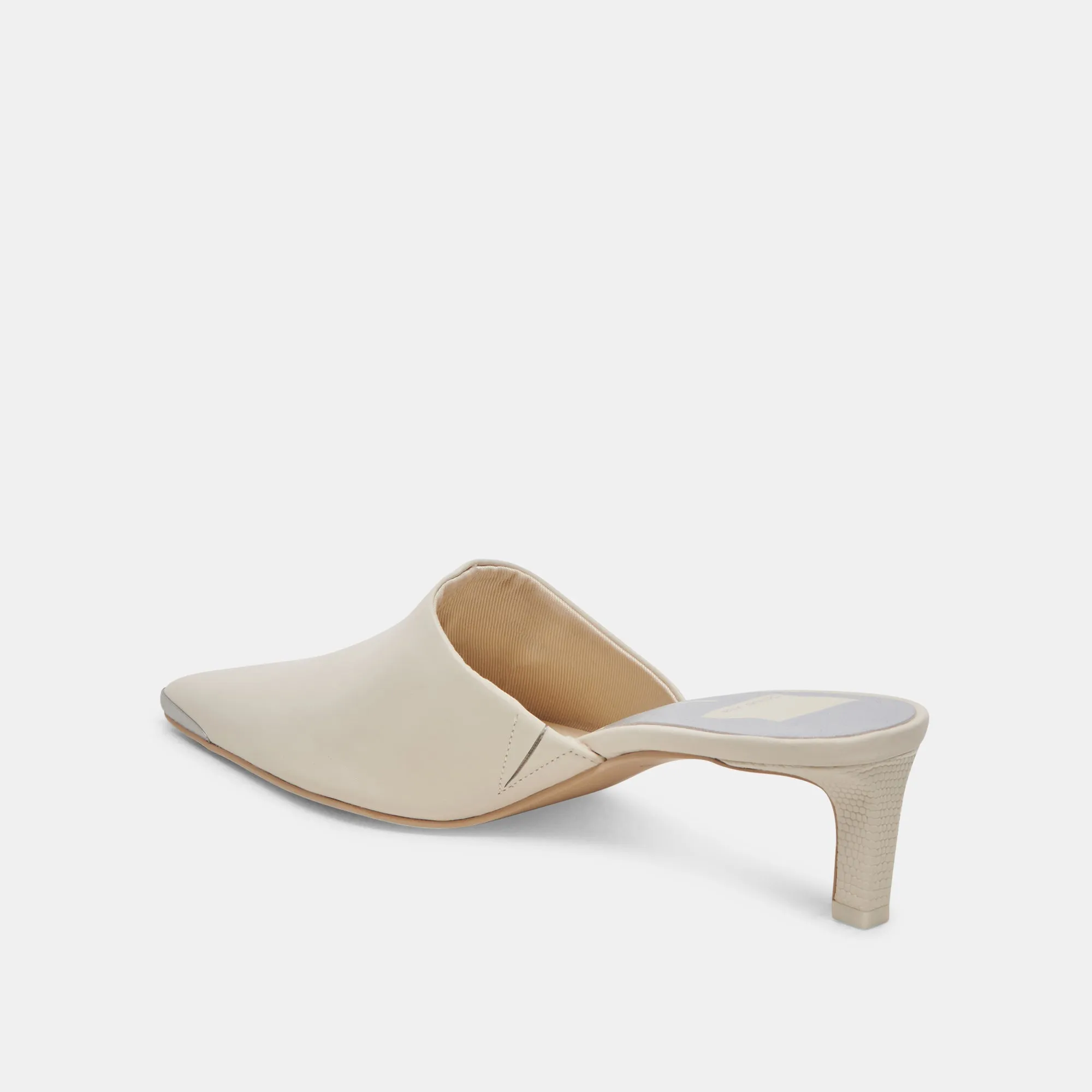 LEXY HEELS IVORY LEATHER