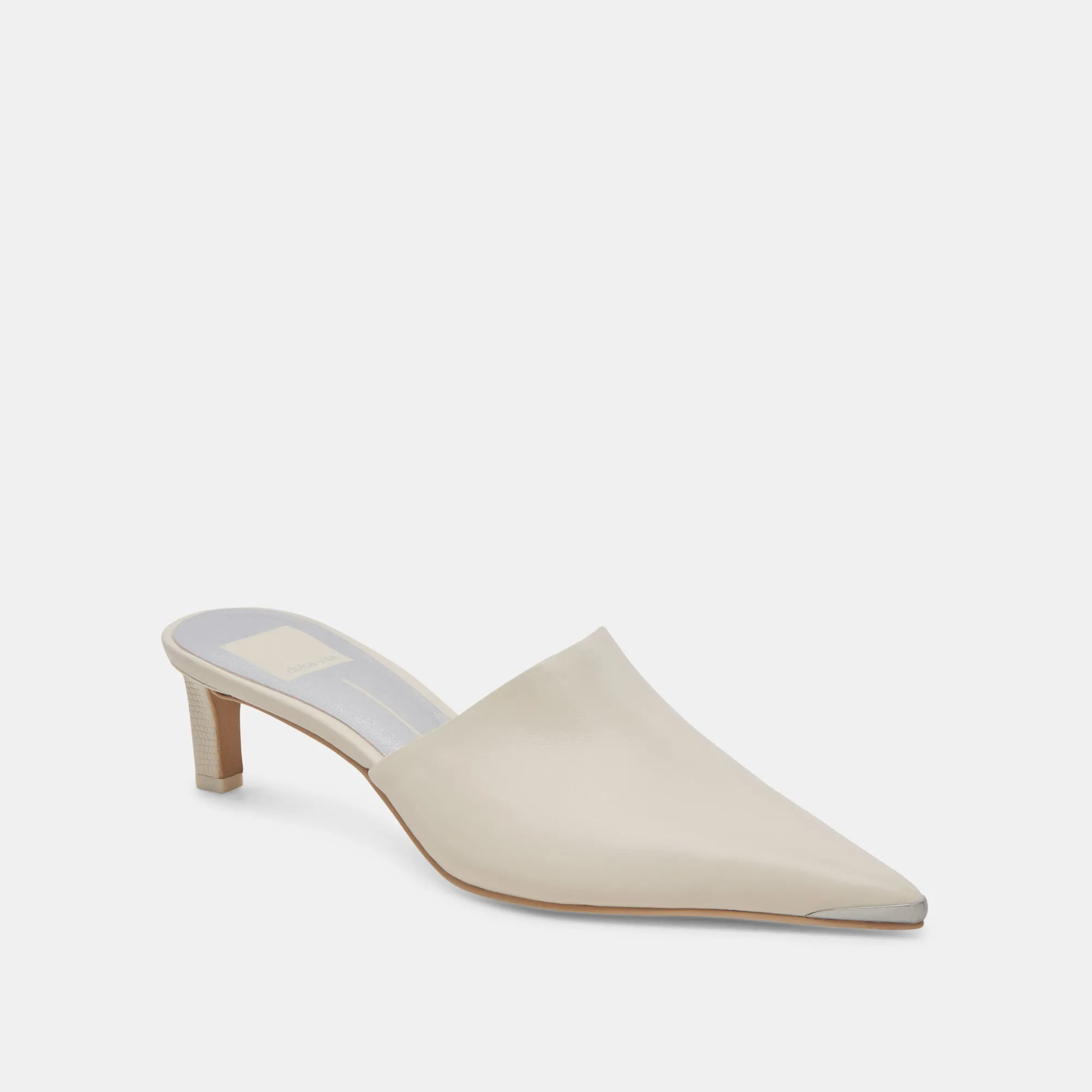 LEXY HEELS IVORY LEATHER