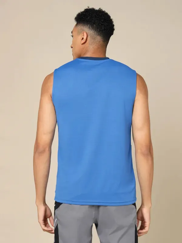 Men Colorblock Slim Fit Crew Neck Innerwear Vest with TECHNO COOL 