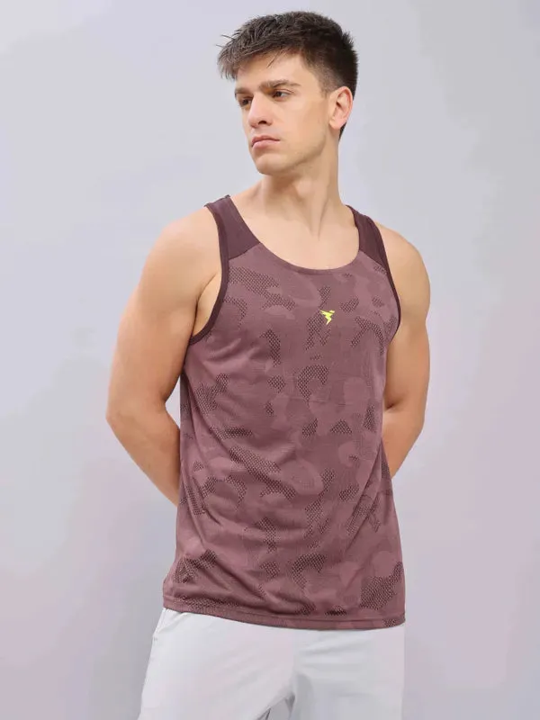 Men Colorblock Slim Fit Crew Neck Innerwear Vest with VENTMESH