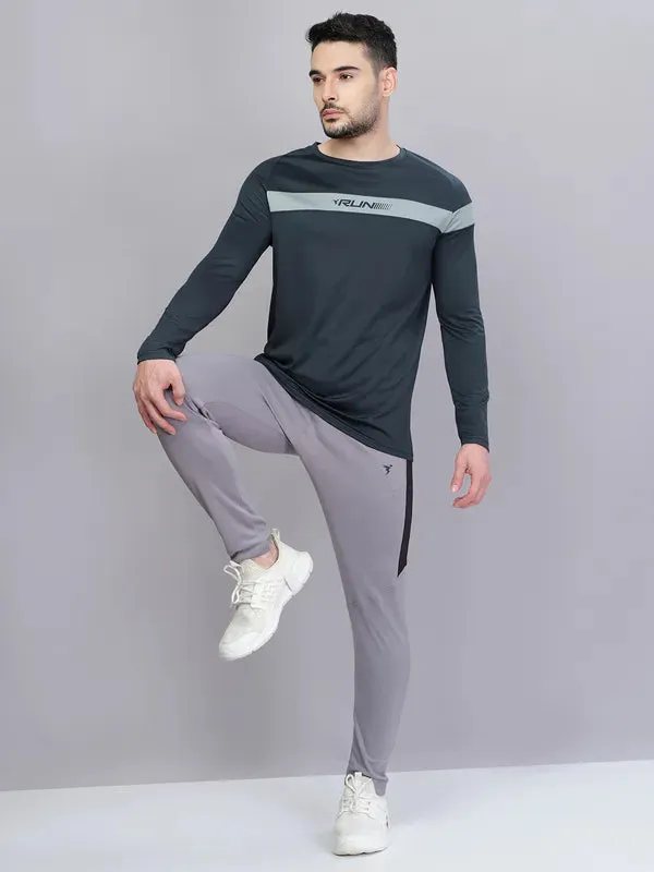 Men Colorblock Slim Fit Crew Neck T-shirt with TECHNO COOL 