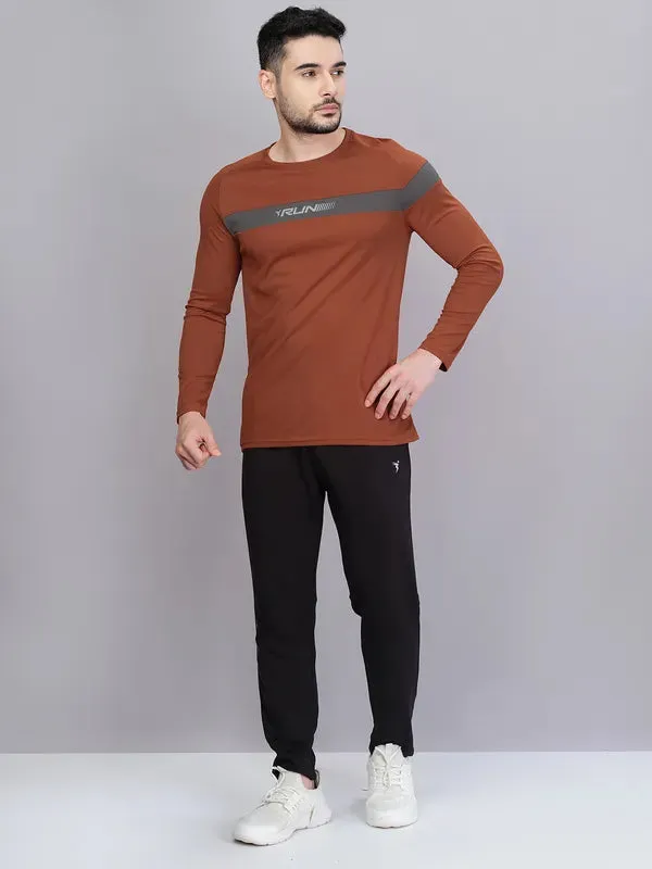 Men Colorblock Slim Fit Crew Neck T-shirt with TECHNO COOL 