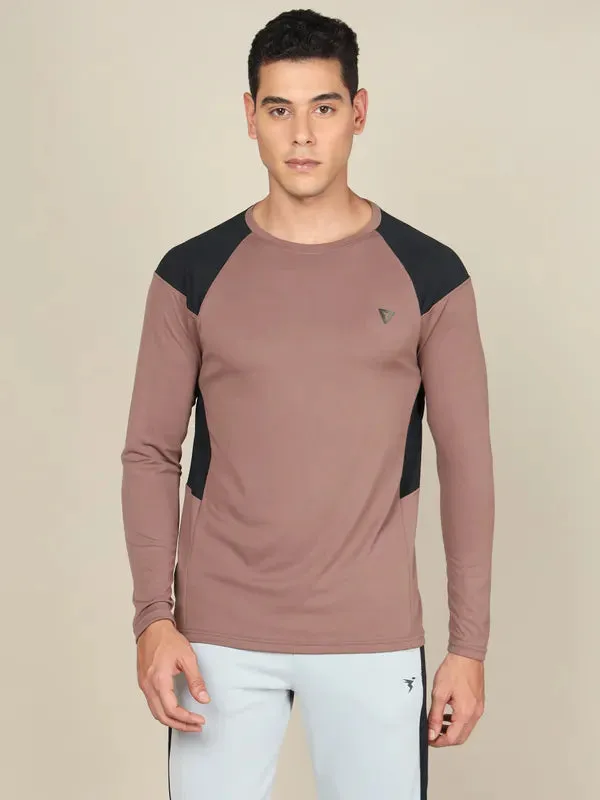 Men Colorblock Slim Fit Crew Neck T-shirt with TECHNO COOL 