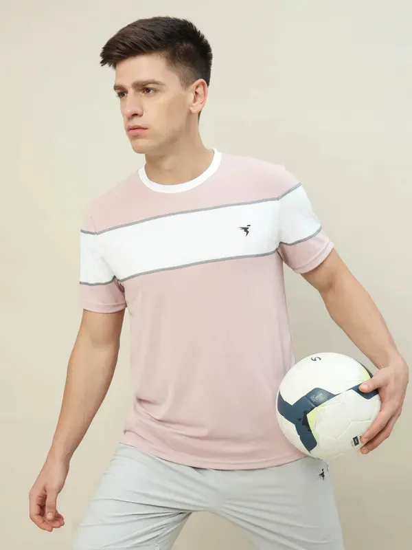 Men Colorblock Slim Fit Crew Neck T-shirt with TECHNO COOL 