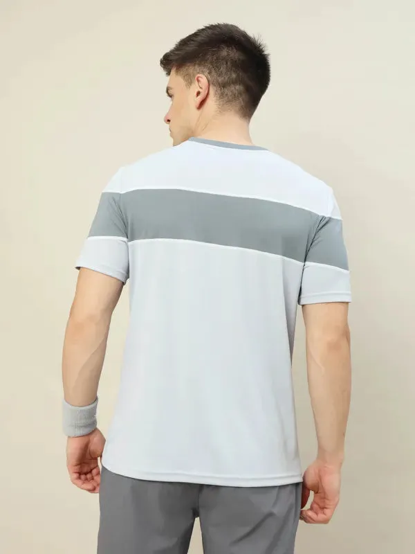 Men Colorblock Slim Fit Crew Neck T-shirt with TECHNO COOL 