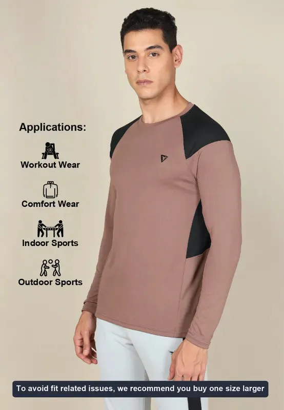 Men Colorblock Slim Fit Crew Neck T-shirt with TECHNO COOL 