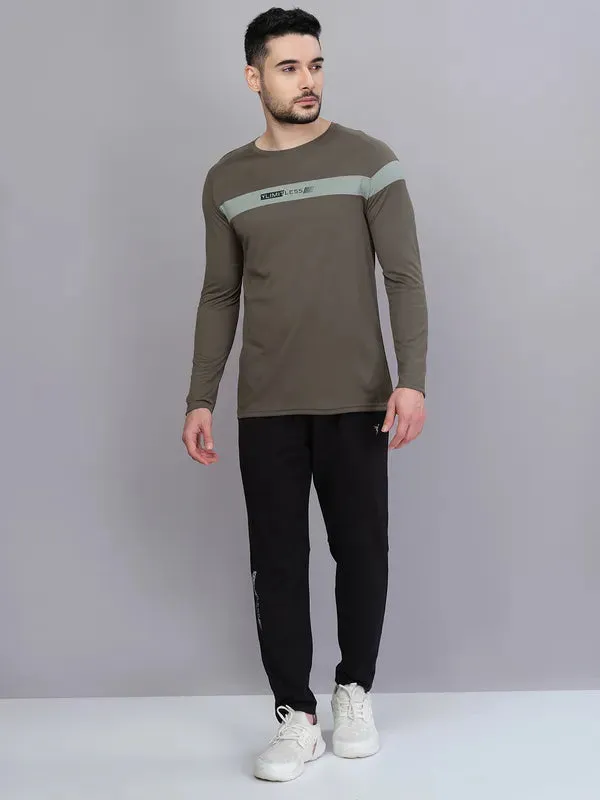 Men Colorblock Slim Fit Crew Neck T-shirt with TECHNO COOL 