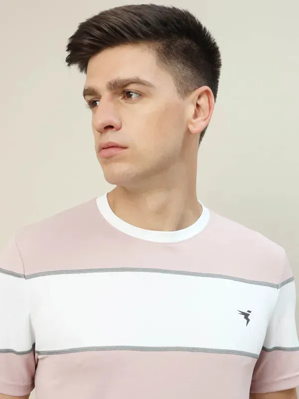 Men Colorblock Slim Fit Crew Neck T-shirt with TECHNO COOL 