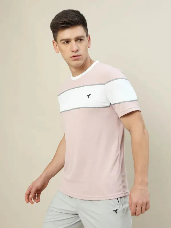 Men Colorblock Slim Fit Crew Neck T-shirt with TECHNO COOL 