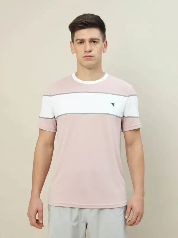 Men Colorblock Slim Fit Crew Neck T-shirt with TECHNO COOL 