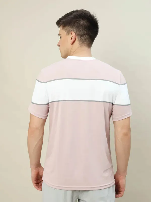 Men Colorblock Slim Fit Crew Neck T-shirt with TECHNO COOL 