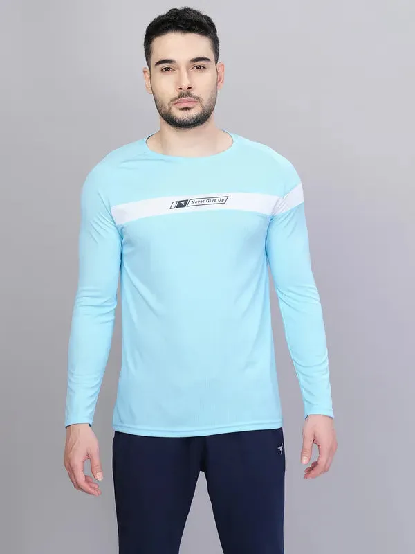 Men Colorblock Slim Fit Crew Neck T-shirt with TECHNO COOL 