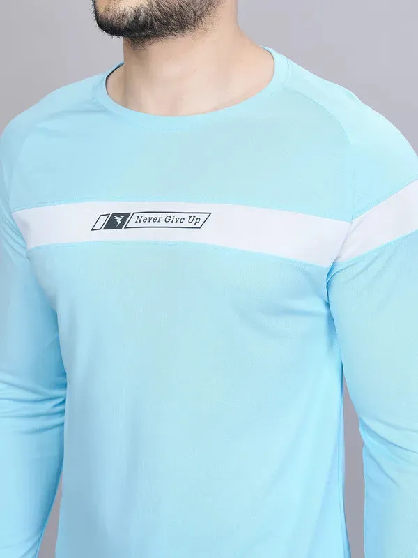 Men Colorblock Slim Fit Crew Neck T-shirt with TECHNO COOL 