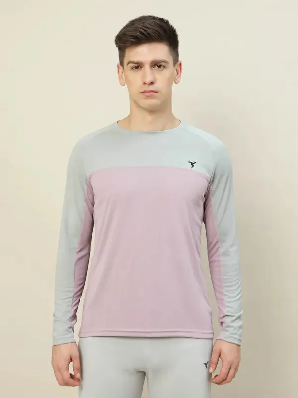 Men Colorblock Slim Fit Crew Neck T-shirt with TECHNO COOL 