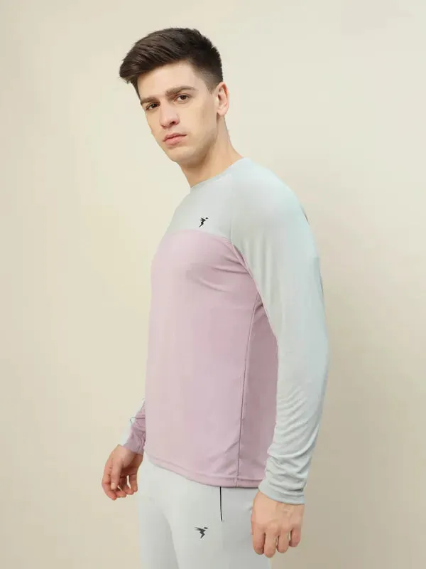 Men Colorblock Slim Fit Crew Neck T-shirt with TECHNO COOL 